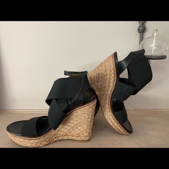 Stuart Weitzman Shoes - Stuart Weitzman Black Exit CrissCross Espadrilles